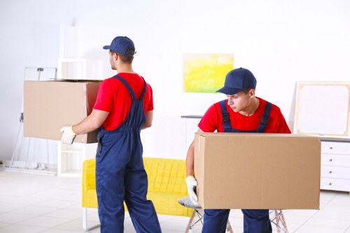 Customer storing belongings in a secure self storage unit