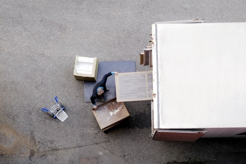 Packing boxes and household items ready for a move in Crystal Palace