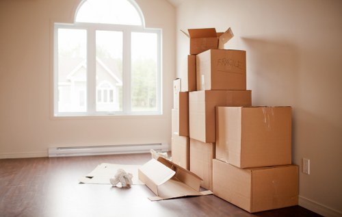 Professional van loading furniture for a local Crystal Palace move