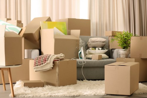 Prepared wooden and upholstered furniture stored safely